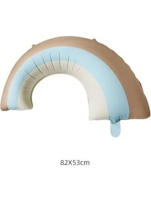 Storemax Retro Gökkuşağı Folyo Balon Büyük Boy Mavi