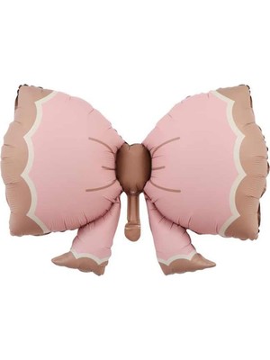 Storemax Retro Fiyonk Pastel Folyo Balon Büyük Boy Pembe 91-60 cm