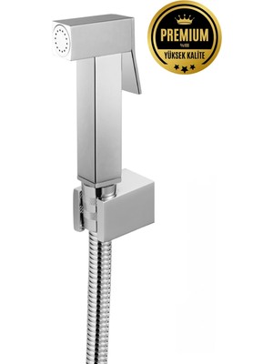 Banyonatural Paslanmaz Pirinç Spiralli Kare Taharetmatik Taharet El Duşu