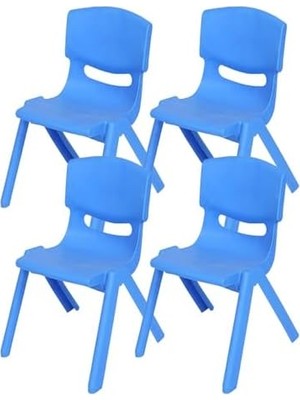 Storemax 4'lü Set Büyük Şirin Çocuk Sandalyesi Açık Mavi