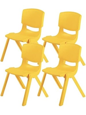 Storemax 4'lü Set Büyük Şirin Çocuk Sandalyesi Sarı
