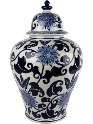 Mikasa Moor Blue Blanc Kapaklı Küp 38X60CM