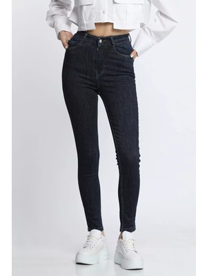 Gülseli Kadın Yüksek Bel Likralı Jeans Pantolon P-00007241