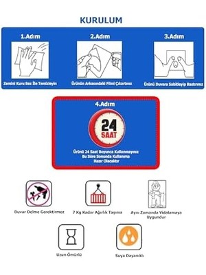 Storemax Kendinden Yapışkanlı Alüminyum 3'lü Askılık Mat Siyah