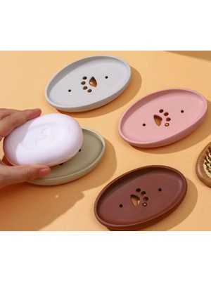 Storemax Fırça ve Sabunluk, Çift Özellikli Silikon Katı Sabunluk ve Fırça