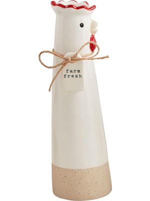 Storemax Mud Pie Çiftlik Kök Vazo, Tavuk, 18,4 cm x 5,08 cm