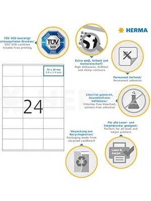 Storemax 4453 Adres Etiketi, 100 Yaprak, 70 x 36 Mm, A4 Yaprak Başına 24 Adet, 2400 Çıkartma, Kendinden Yapışkanlı, Yazdırılabilir, Lazer, Mürekkep Püskürtmeli Yazıcı Için