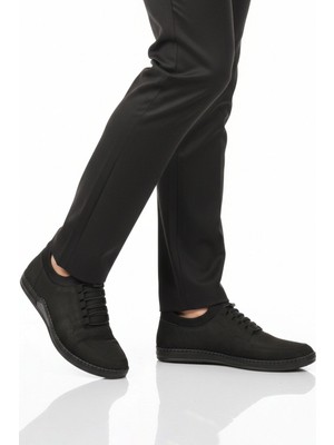 Ayakmod Siyah Nubuk Hakiki Deri Jel Taban Anatomik Erkek Casual Ayakkabı 418 M