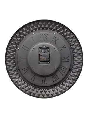 Storemax Premium Serisi Antik Eskitme Space Kadranlı Döner Çarklı Ev ve Ofis Duvar Saati Kabartma Roma Rakamlı 40 cm Bronz