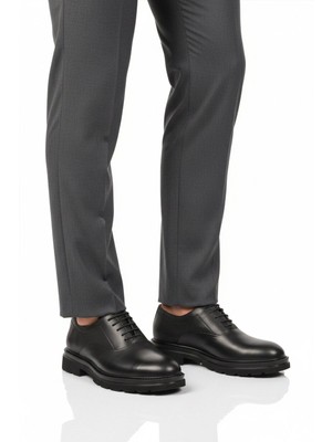 Ayakmod Siyah Hakiki Deri Erkek Casual Ayakkabı 381 M