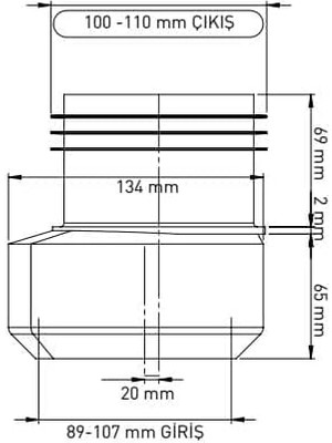 Storemax Plastik Klozet Eksantrik Kada 110 Q Yumuşak Esnek Yırtılmayan