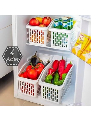 Storemax Org-23 4 Lü Çok Amaçlı Plastik Dolap Içi Düzenleyici Saklama Kutusu Organizer Sepet