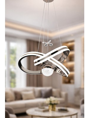 Ünal Aydınlatma Sarmal 45 cm Krom LED Sarkıt Avize