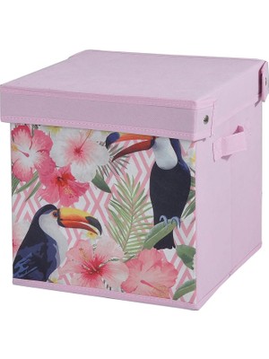 Storemax Saklama Kutusu Kapaklı Kuş ve Desen