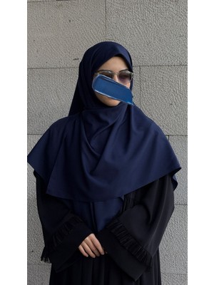 Qalortex Scarf Pamuklu Organik Modal Eşarp-Lacivert