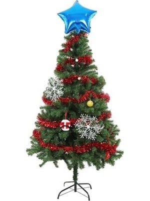 Storemax 1 Adet 1.7 Metre Kırmızı Kalın Yılbaşı Püskül Süsü Tinsel Garland,süs T77, Kırmızı
