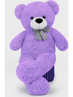 Storemax Papyonlu Sevimli Peluş Şaşkın Ayı 80 cm - Sevgiliye Özel Hediye Lila