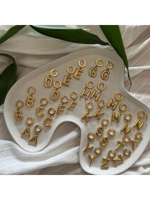 Alice İsstanbul Çelik Balon Harf Küpe Tek