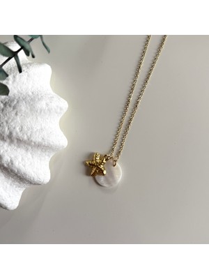 Alice İsstanbul Çelik Sedefli Deniz Yıldızı Kolye