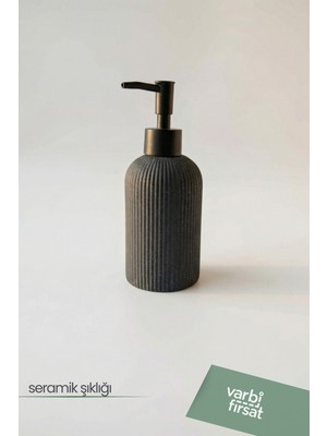 VarBiFırsat Modern Desenli Seramik Sabunluk 180 ml