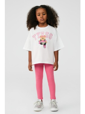 Tyess Bg Store Kız Çocuk Beyaz Tshirt