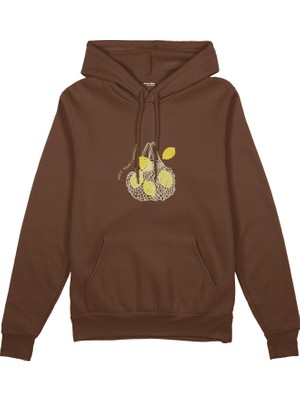 The Lucid Lab Make Some Lemonade Oversize Hoodie - Kahverengi
