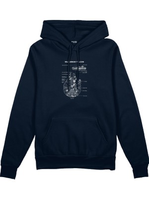 The Lucid Lab Millennium Falcon Oversize Hoodie - Lacivert