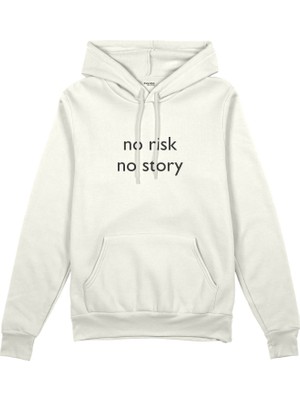 The Lucid Lab No Risk No Story Oversize Hoodie - Beyaz