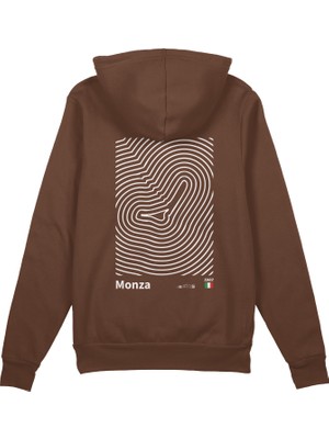 The Lucid Lab Monza Circuit Artwork Oversize Hoodie - Kahverengi