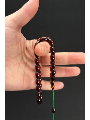 Şeffaf Arpa Kesim 7 x 11 Ateş Tespih