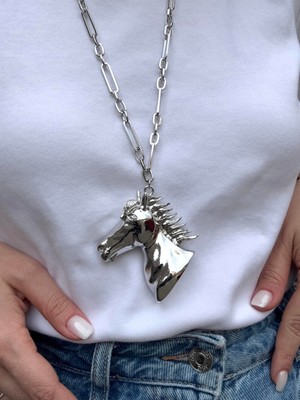 Alice İsstanbul Silver At Kolye