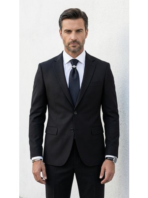 Plus Scorpion Erkek Slim Fit Klasik Ceket Dokulu Kumaş Modern Kesim