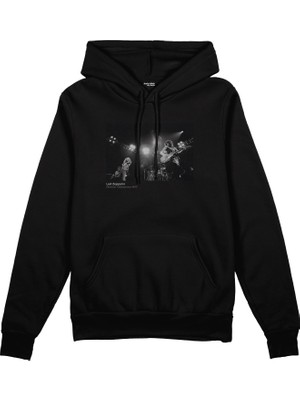 The Lucid Lab LED Zeppelin Pontiac Silverdome 1977 Oversize Hoodie - Siyah