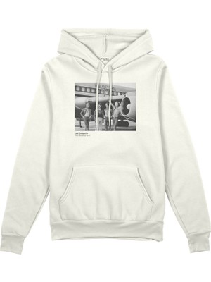 The Lucid Lab LED Zeppelin The Starship Oversize Hoodie - Beyaz