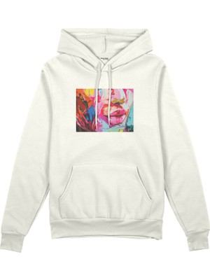 The Lucid Lab Lips Oversize Hoodie - Beyaz