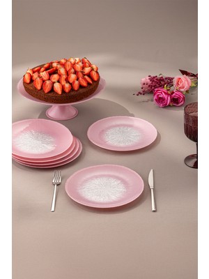 UltraMint Pastel 7 Parça Cam Pasta ve Tatlı Seti, Şık ve Kullanışlı Tasarım