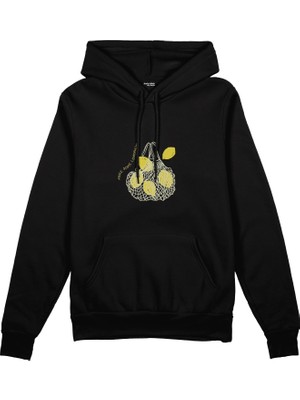 The Lucid Lab Make Some Lemonade Oversize Hoodie - Siyah