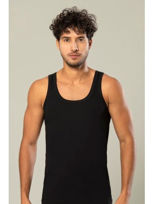 Erdem Erkek Kalın Askılı %100 Pamuklu 6'lı Paket Ribana Atlet 1110