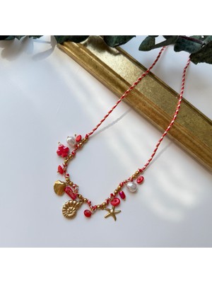 Alice İsstanbul Fuşya Ipli Charm Kolye