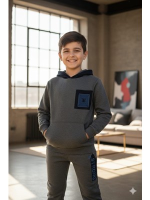 Yağmur Giyim Hayalimkids 2ip Kapşonlu Erkek Çocuk Eşofman Takımı 11-14 Yaş 14264