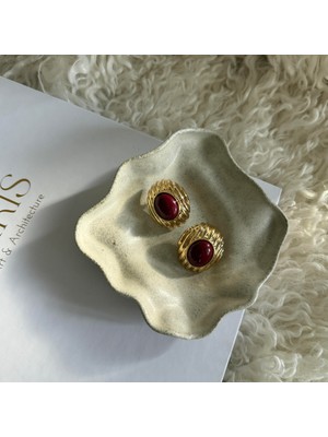 Alice İsstanbul Bordo Olivia Küpe