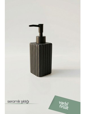 VarBiFırsat Modern Desenli Seramik Sabunluk 180 ml