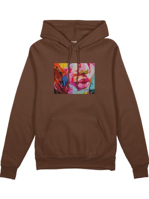 The Lucid Lab Lips Oversize Hoodie - Kahverengi