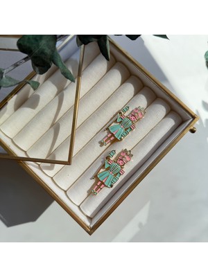 Alice İsstanbul Pembe Kurşun Asker Küpe