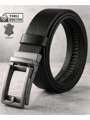 Bosskan Otomatik Tokalı Deliksiz Erkek Kemeri 100% Hakiki Deri