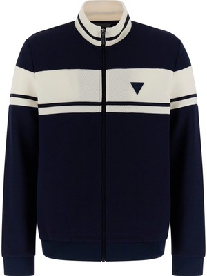 Guess Spiros Tam Fermuarlı Erkek Mavi Sweatshirt Z6GQ29K3212-G7R1