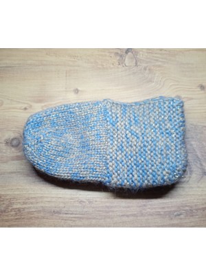 Neolife Büyükanneye Hediye Nostaljik Çok Renkli El Örgüsü Yün Patik - Tekli