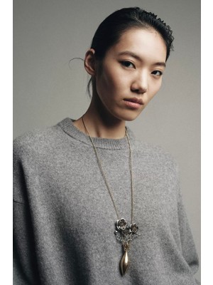 Alice İsstanbul Marka Çiçekli Metal Kolye