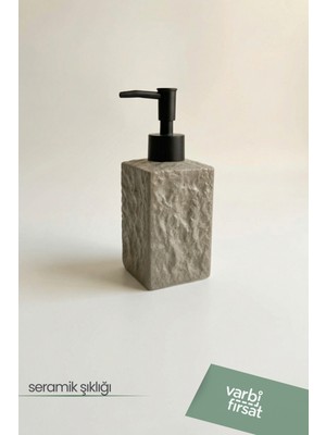 VarBiFırsat Modern Desenli Seramik Sabunluk 180 ml