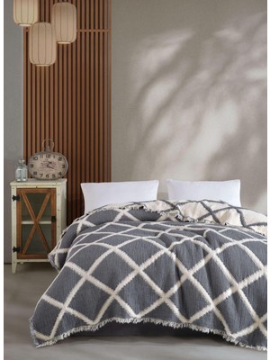 Orbit Home Terry %100 Pamuk 4 Katlı Müslin Çift Kişilik Yatak Örtüsü - Çok Amaçlı Pike & Koltuk Şalı & Bebek Oyun Matı